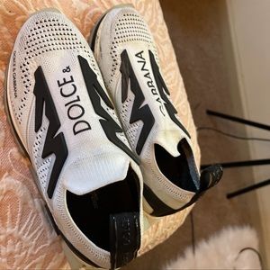 White grey and black dolce and Gabbana sneakers